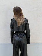 Trench Corto In Ecopelle 2610 Nero