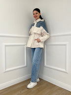 Jeans Straight Borchie 5106 Azzurro