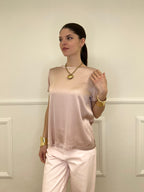 Maglietta In Raso Di Viscosa 82008 Rosa