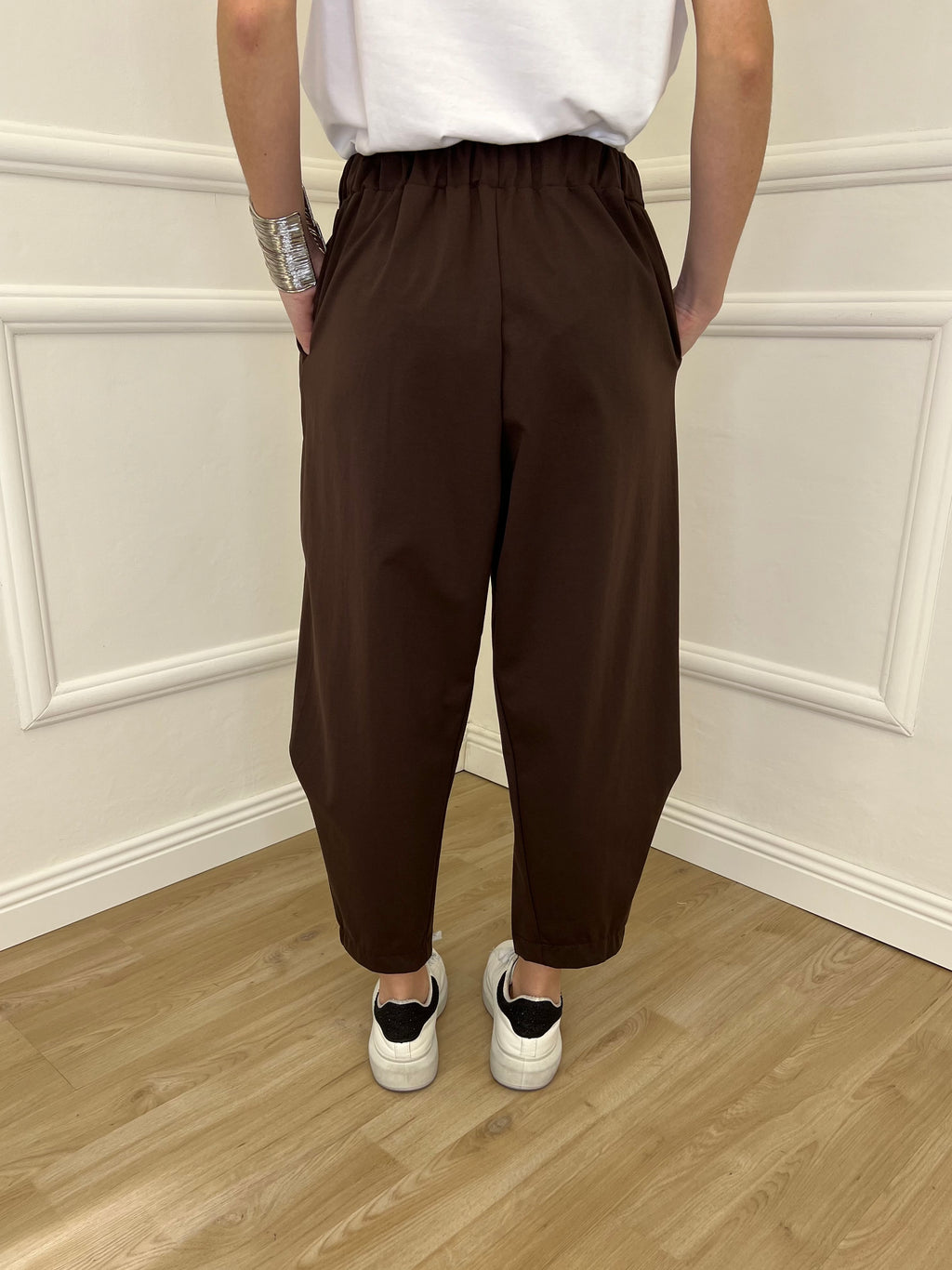 Pantalone Balloon Punto Milano 9516 Moro