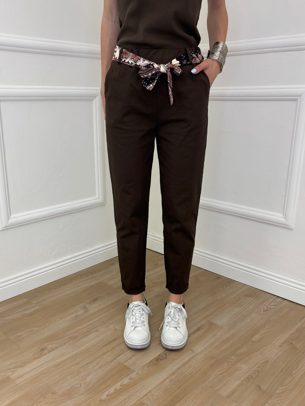 Pantalone Cotone Fusciacca 1508 Marrone