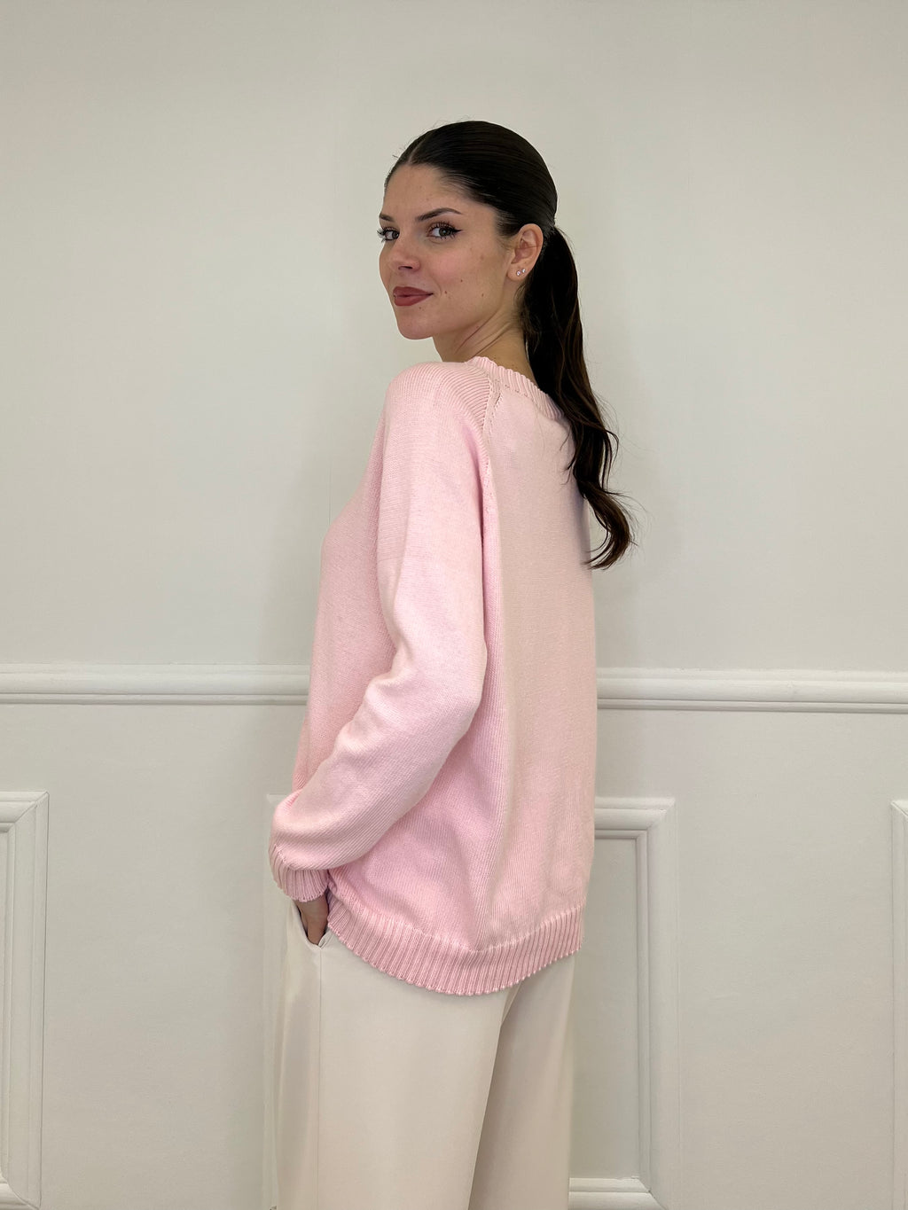 Maglia a Rombi A82628 Rosa