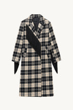 Cappotto Check Frange Lumina LD6228 Nero