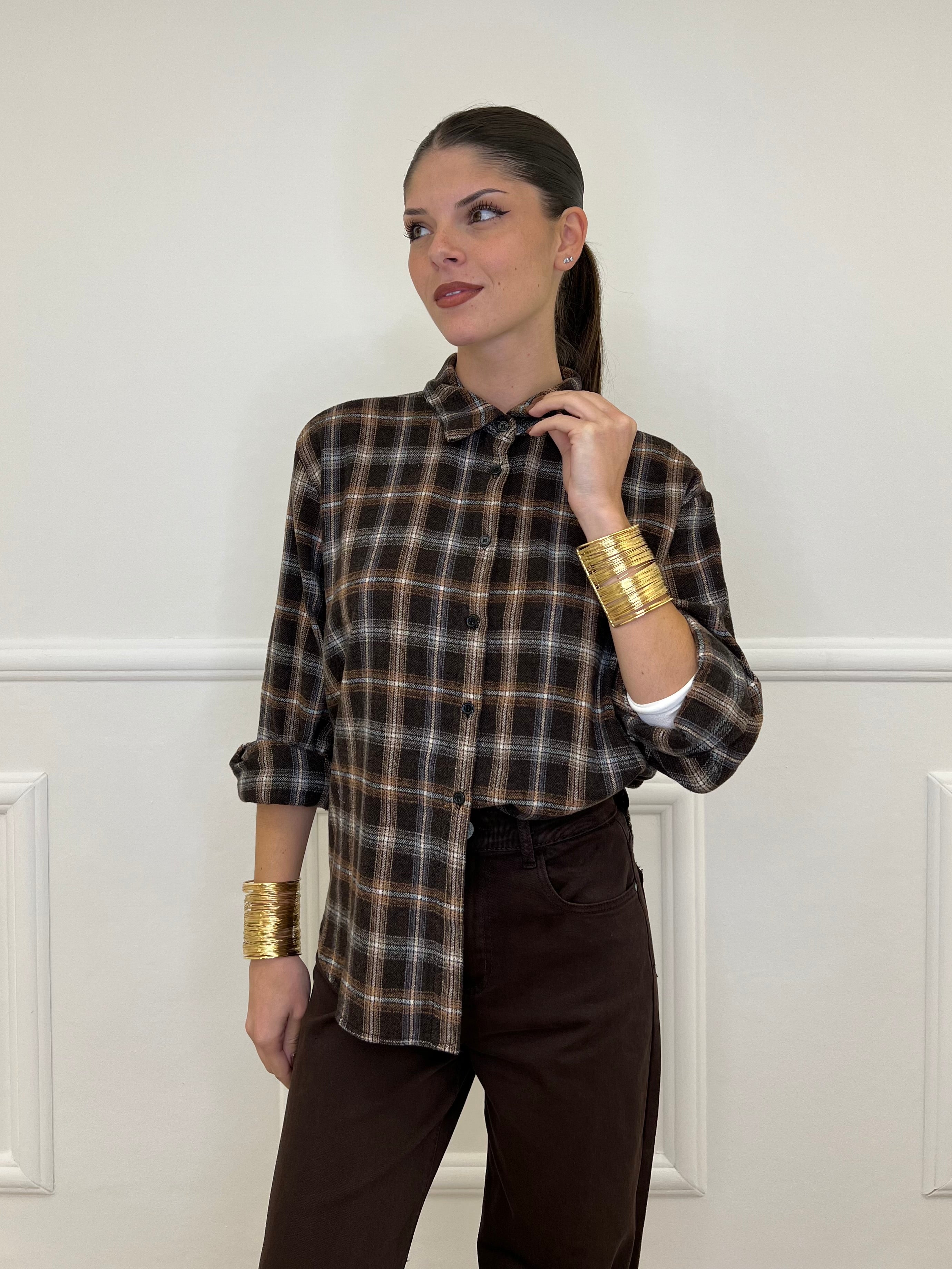 Camicia Madras A35 Moro