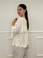 Maglia Scatoletta Macramè 48001 Ecru