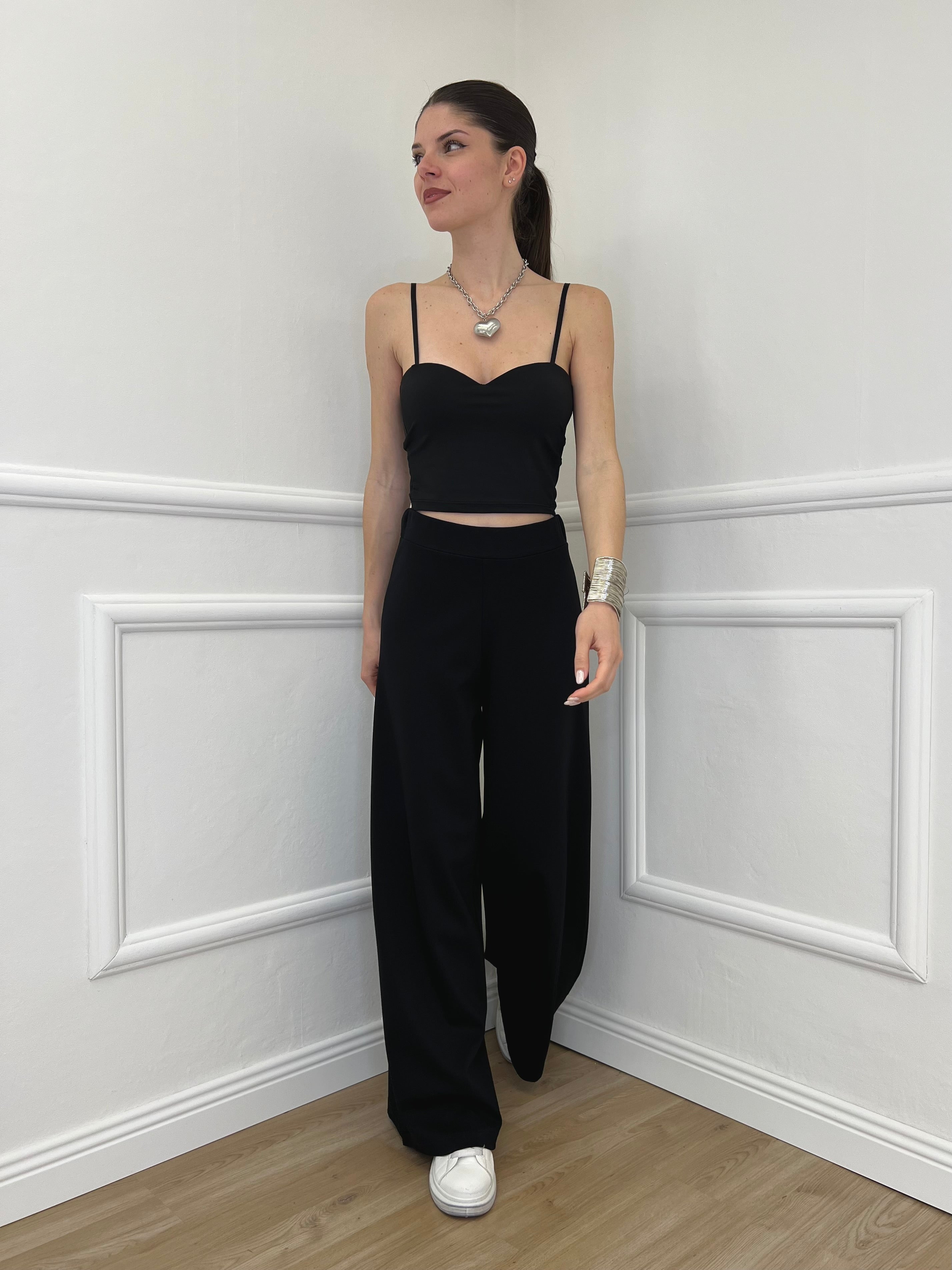 Top Con Spalline 25206 Nero