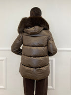 Piumino Corto Pelliccia 2259 Moro