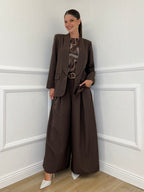 Giacca Sciallata 25433 Marrone - Bazar Abbigliamento