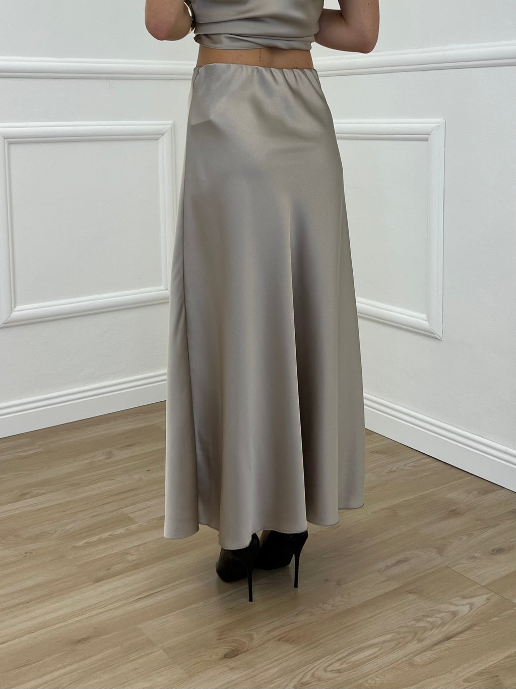 Gonna Longuette Satin 2236 Ecru
