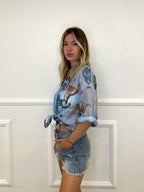 Camicia Jungle Tencel 2955 Azzurro