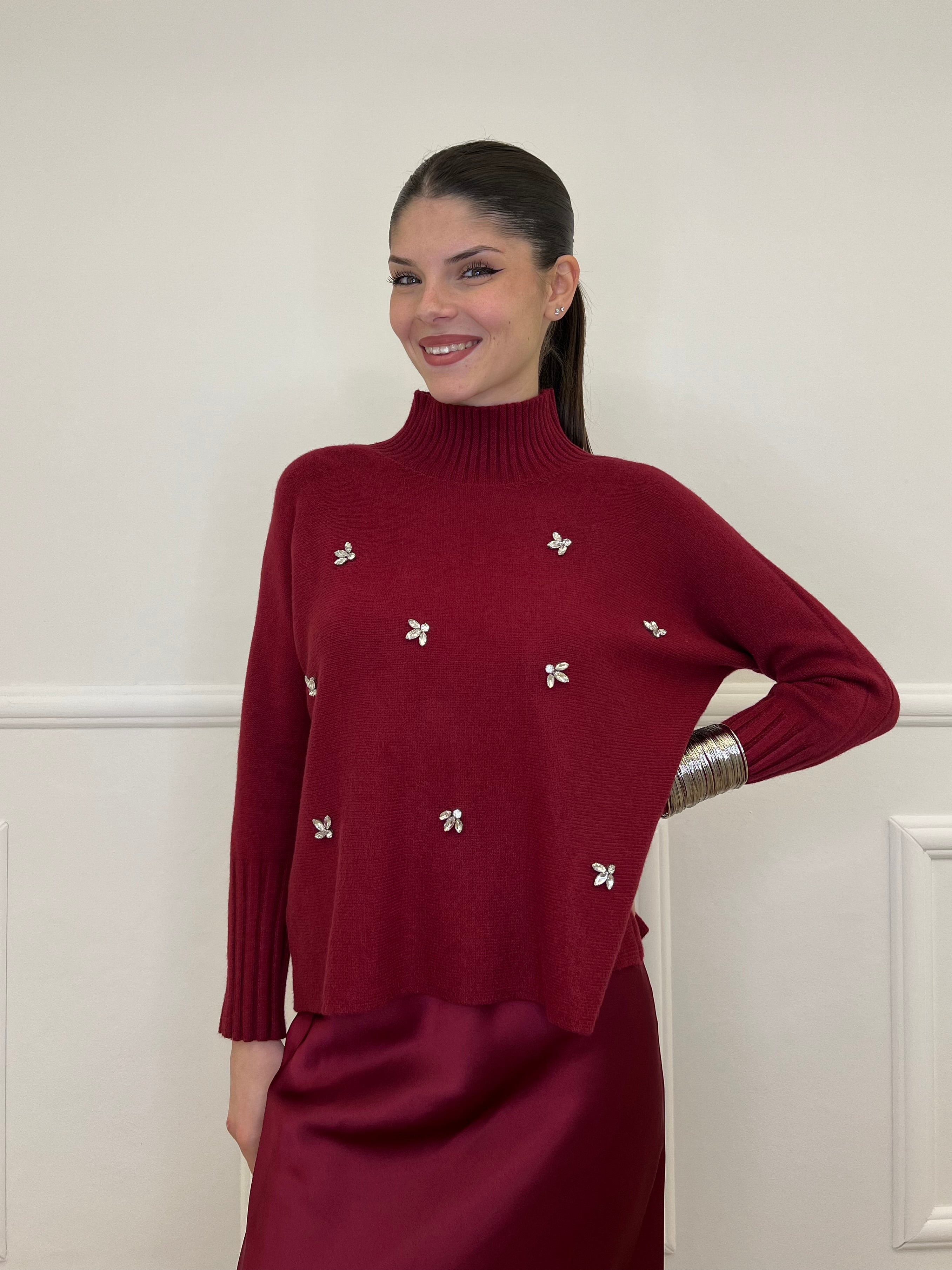 Maglia Cristalli 6026 Bordeaux