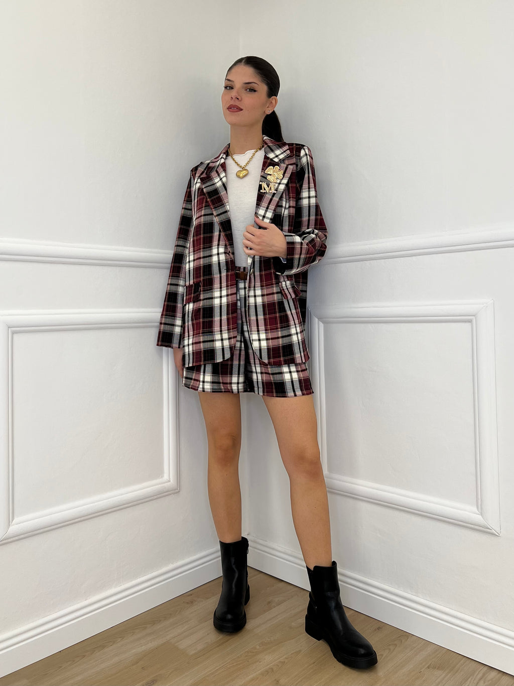 Completo Shorts A6964 Burgundy