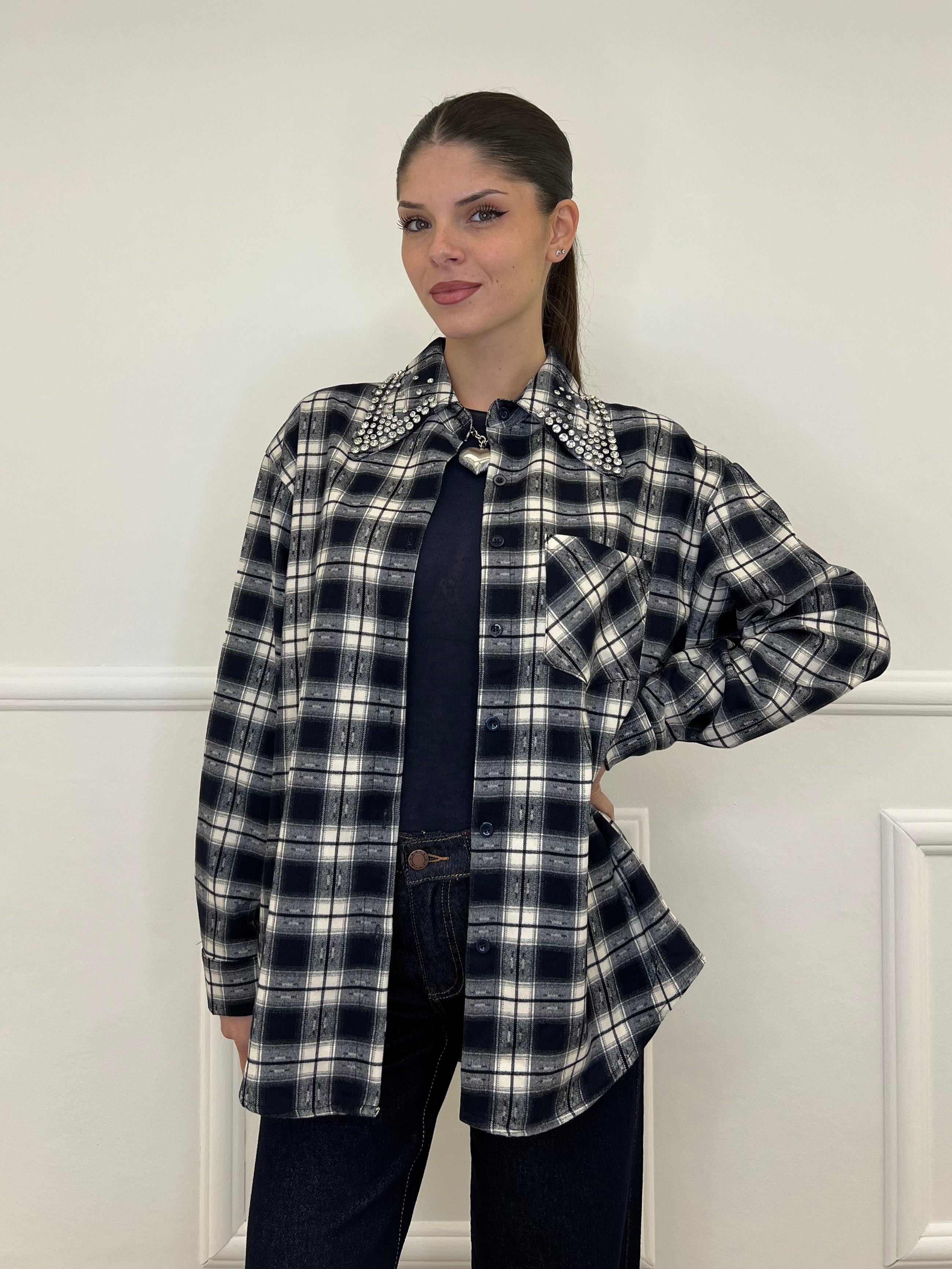 Camicia Madras Cristalli 2531 Blu