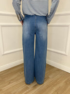 Jeans con Vita Elastica 9337 Azzurro