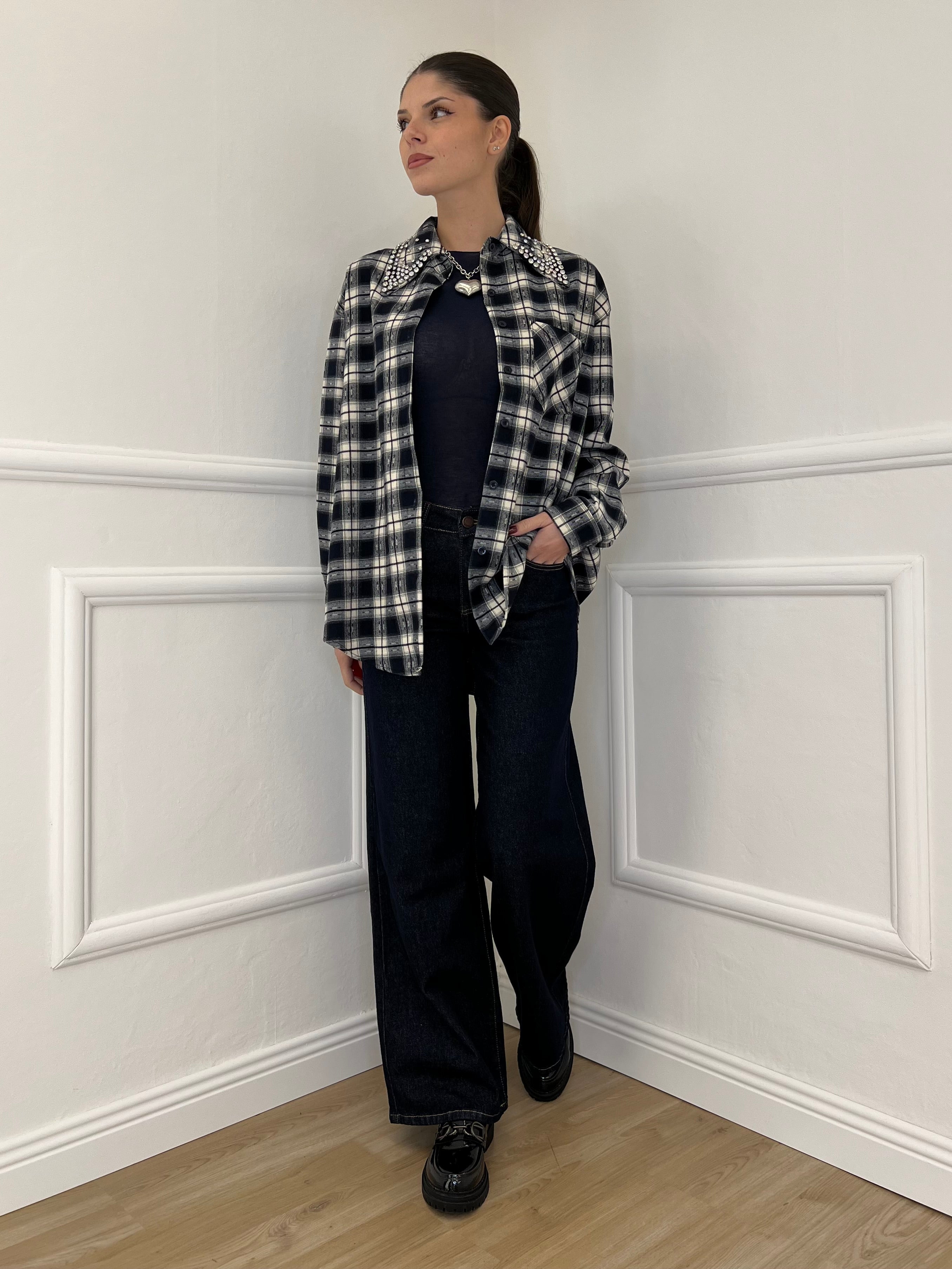 Camicia Madras Cristalli 2531 Blu