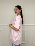 T-shirt Maxi Con Foulard 35080 Rosa