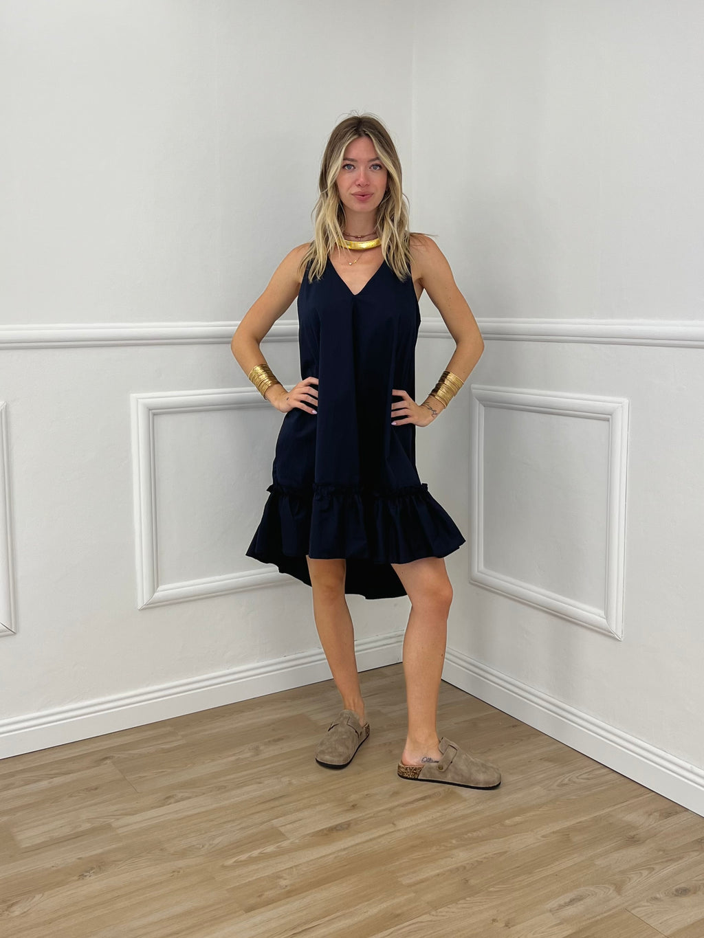 Abito Popeline Balza 20881 Blu