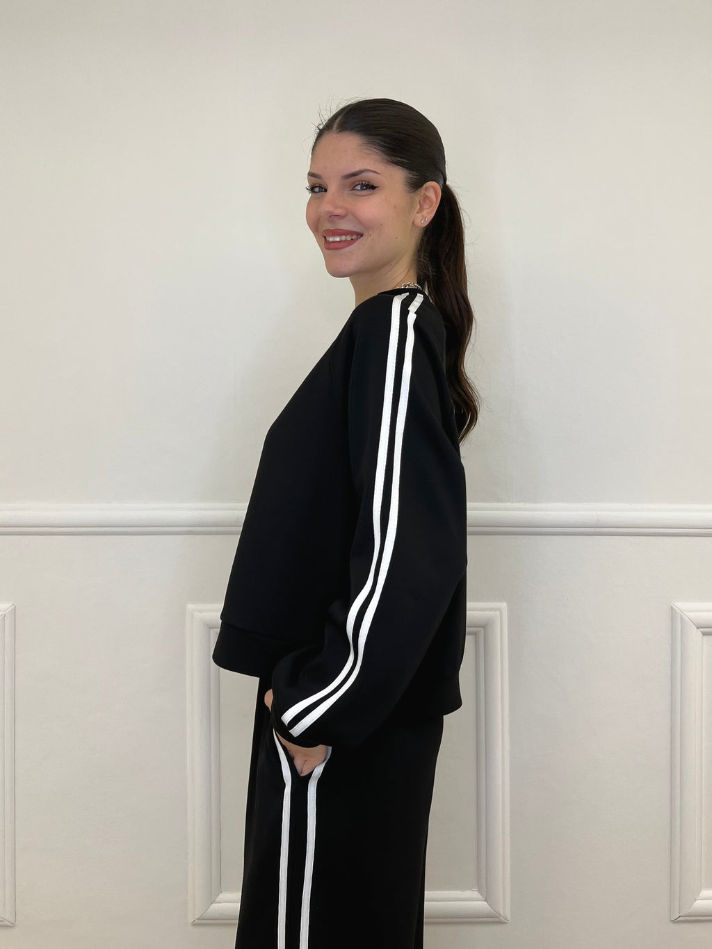 Tuta Bande Girocollo 88426 Nero