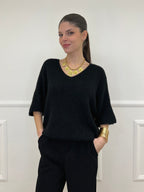 Maglia 3/4 Alpaca 10282 Nero