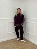 Maglia Scatoletta Maniche Corte B918 Burgundy