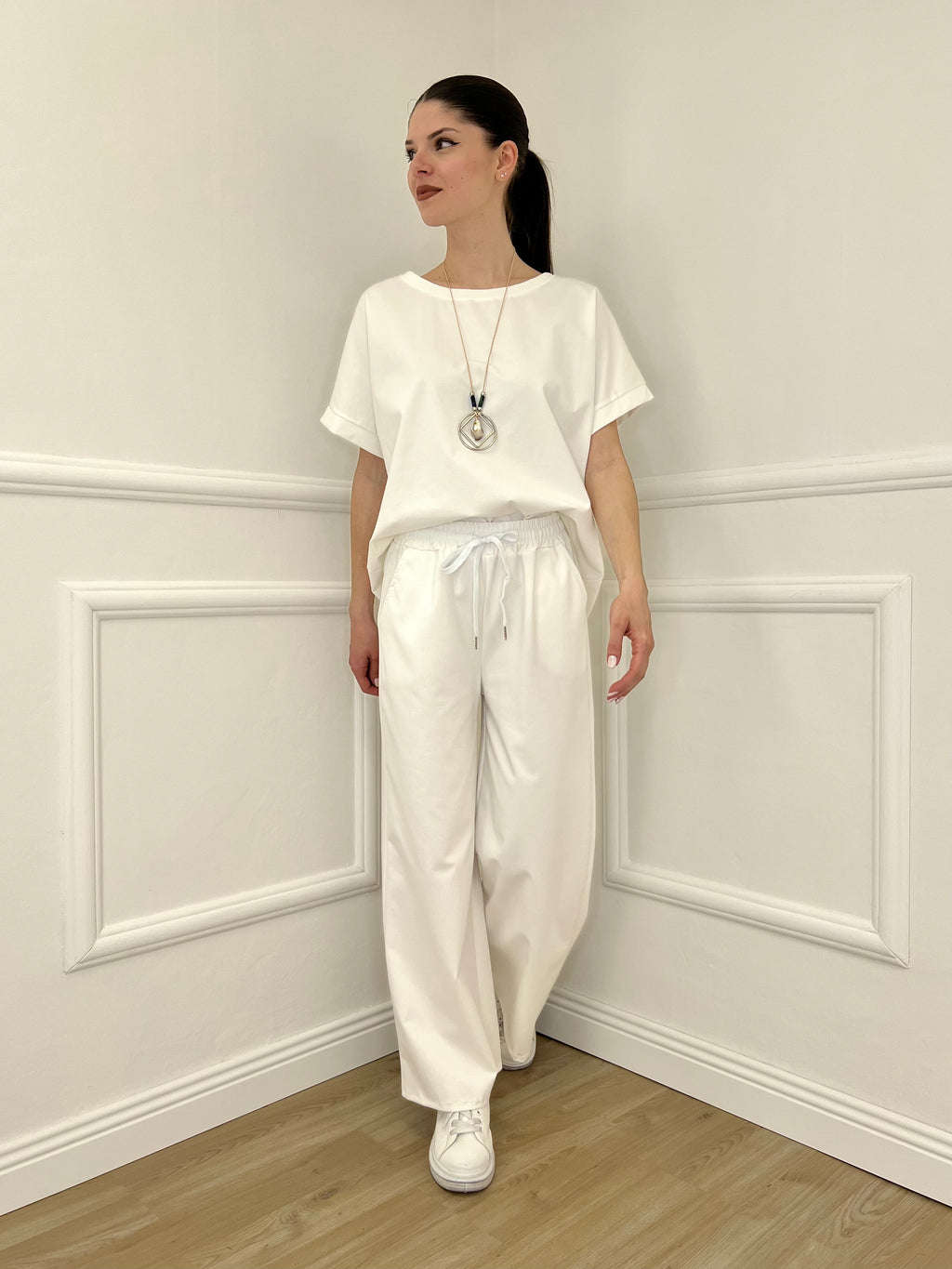 Panta Palazzo Punto Milano 8178 Bianco