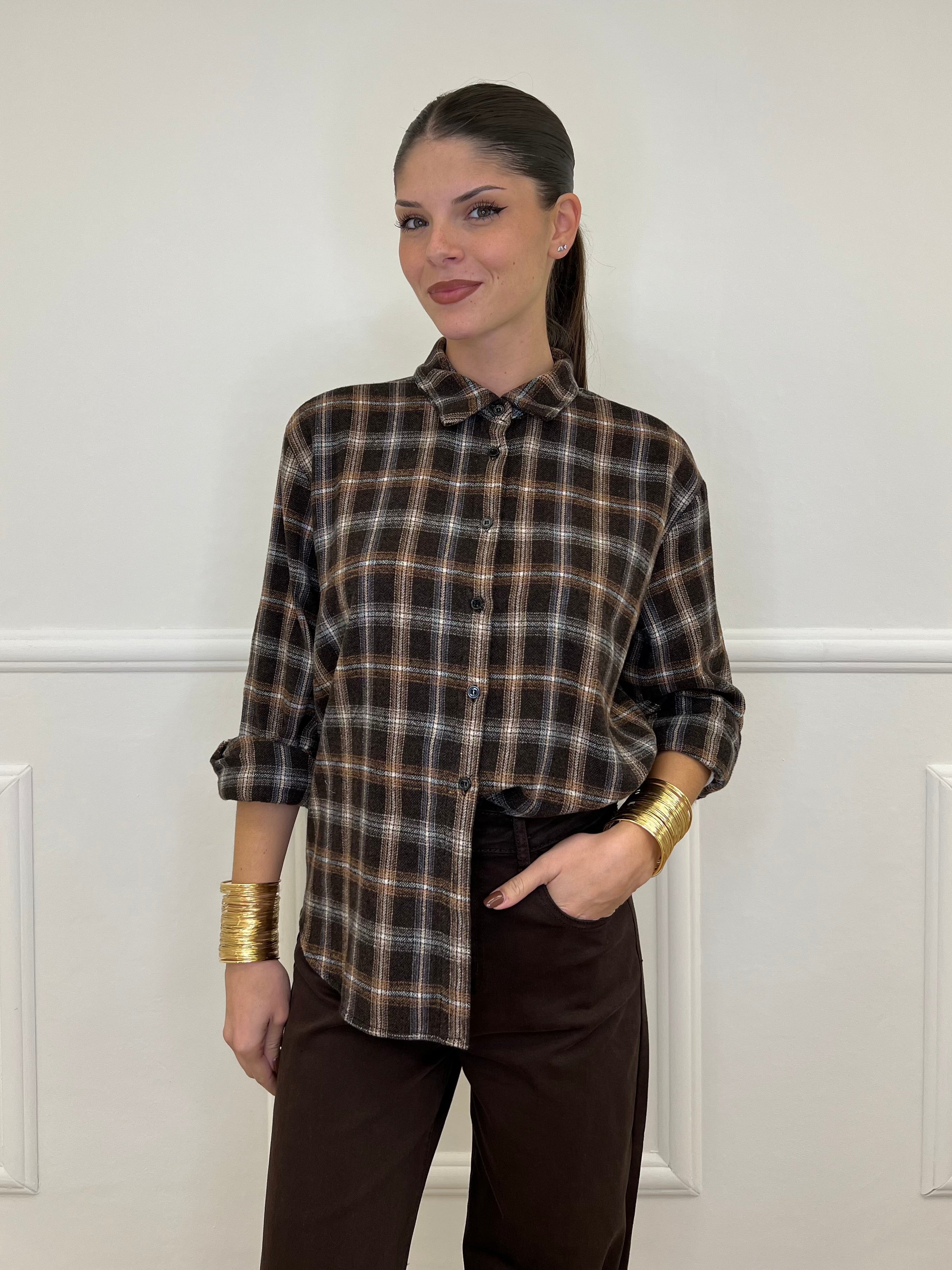 Camicia Madras A35 Moro