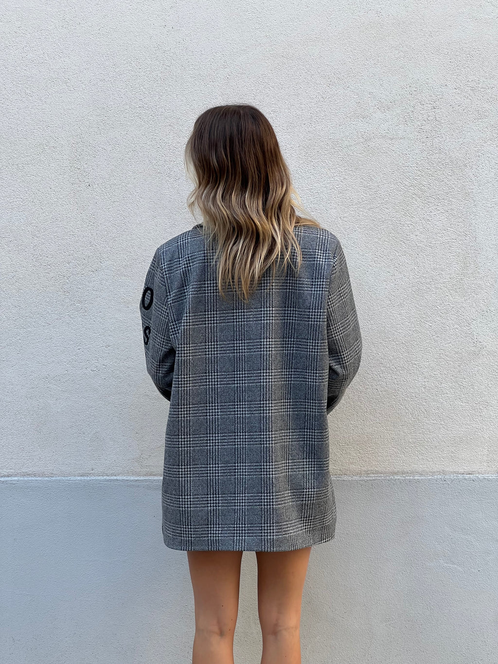 Blazer Over Galles Scritte 15978 Grigio