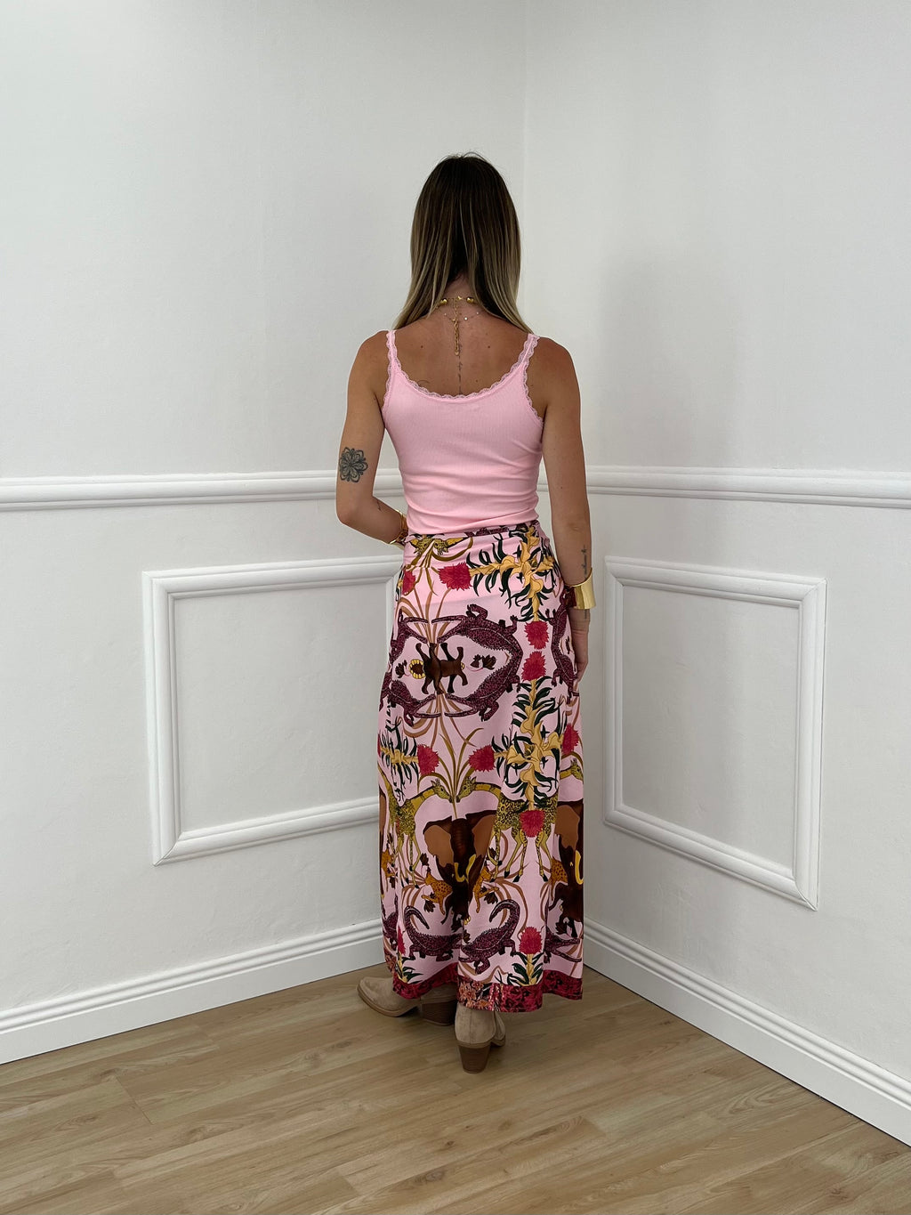 Top Costine Con Pizzo YW008 Rosa