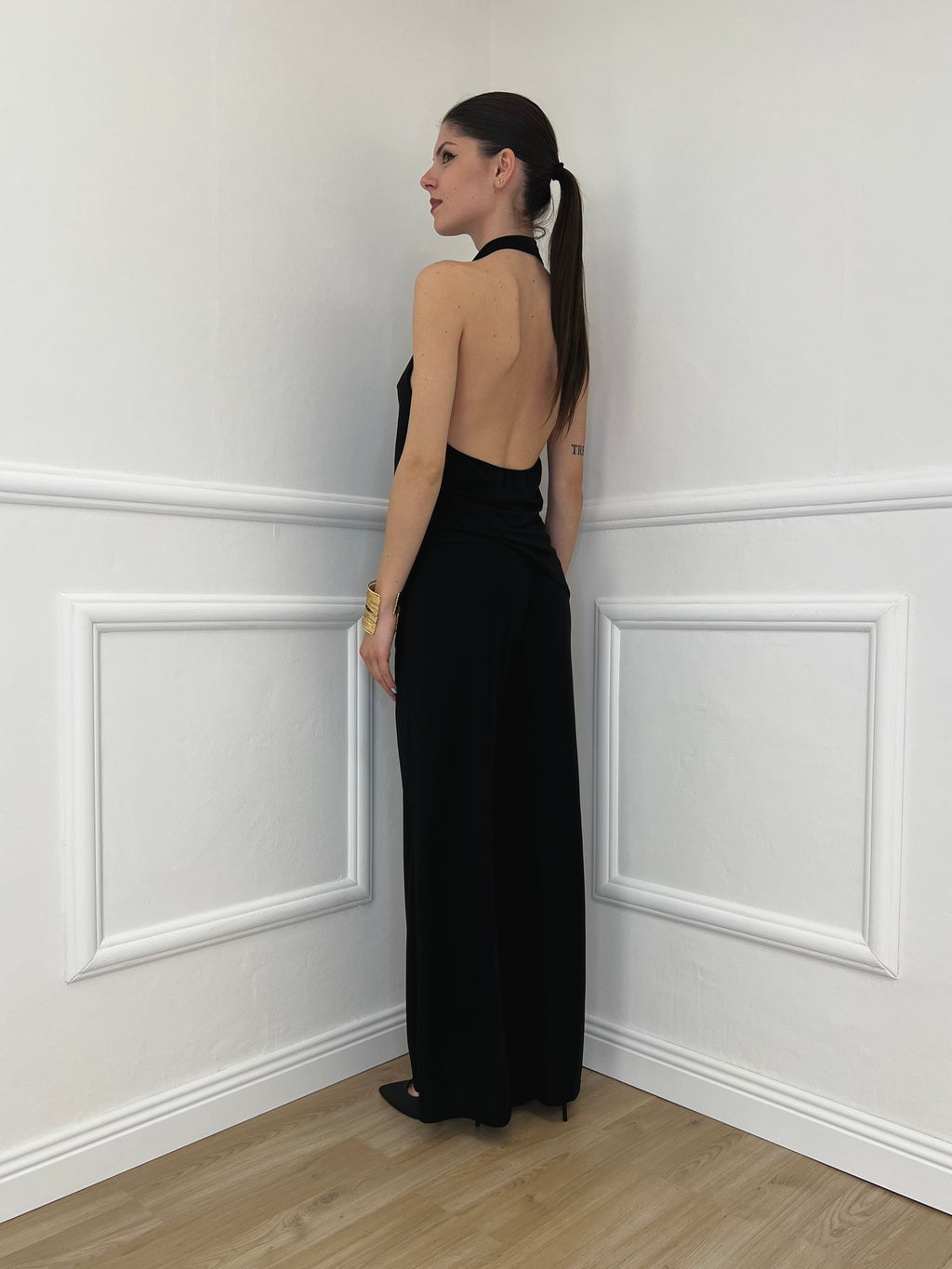 Pantalone Fluido 9078 Nero