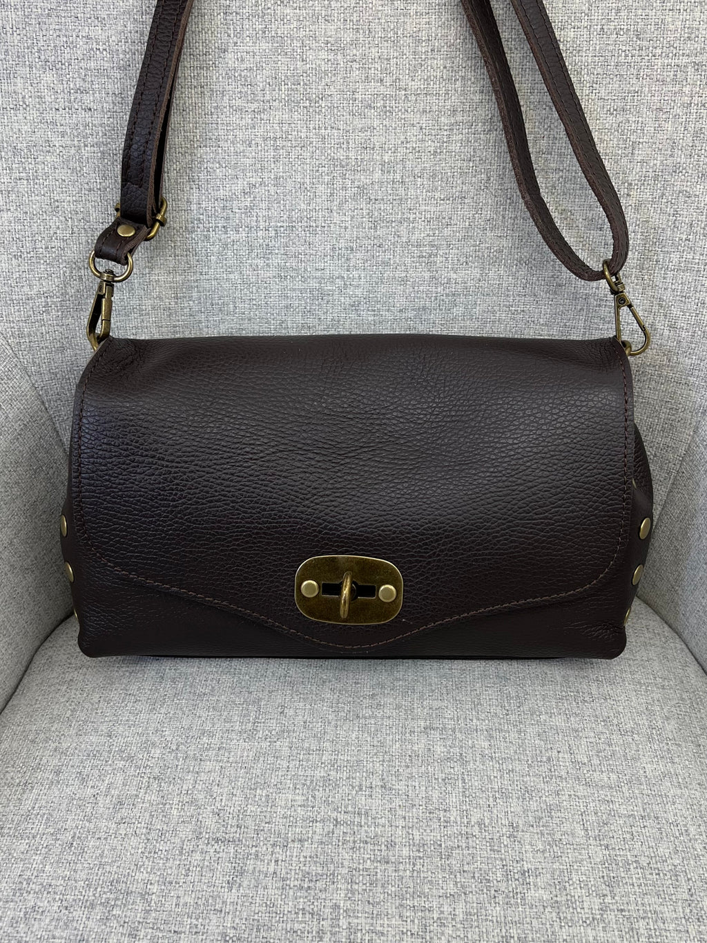 Borsa Baguette Vera Pelle Borchie VPB001
