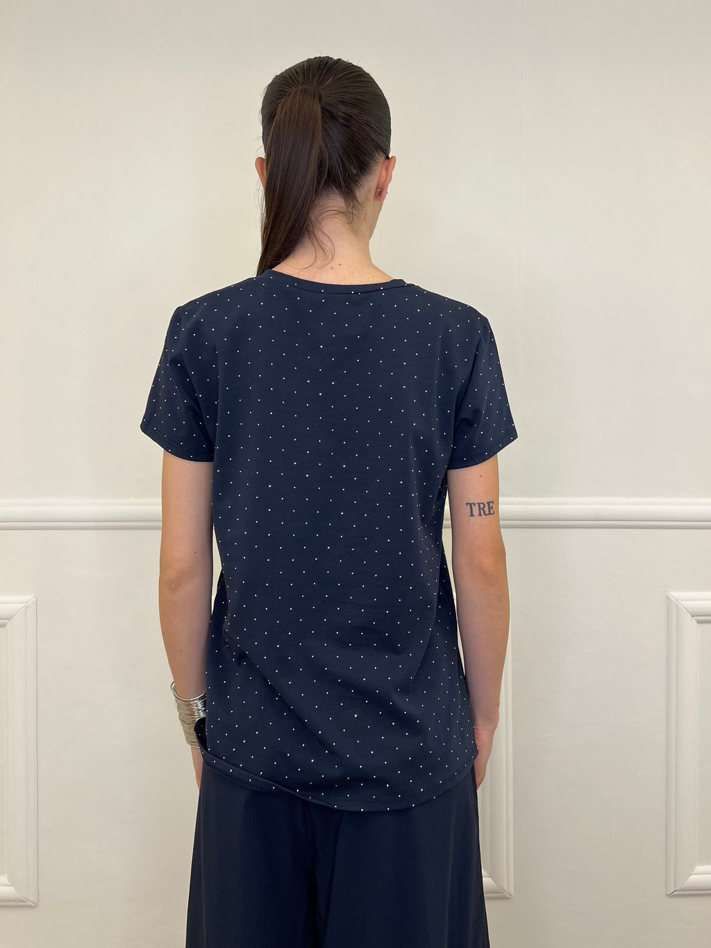 T-shirt Strass 8142 Blu