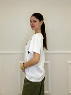 T-shirt Over Con Ricamo Cuori 12659