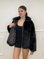 Pelliccia Interno Maculato SH1621 Nero