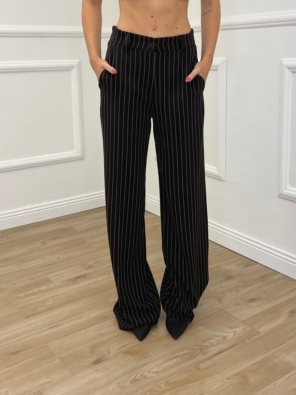Tailleur Gessato Monopetto 83459 Marrone