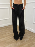 Tailleur Gessato Monopetto 83459 Marrone