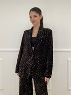 Giacca Ciniglia Paillettes 2466 Moro