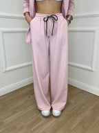 Pantalone a Palazzo Viscosa 25413 Rosa