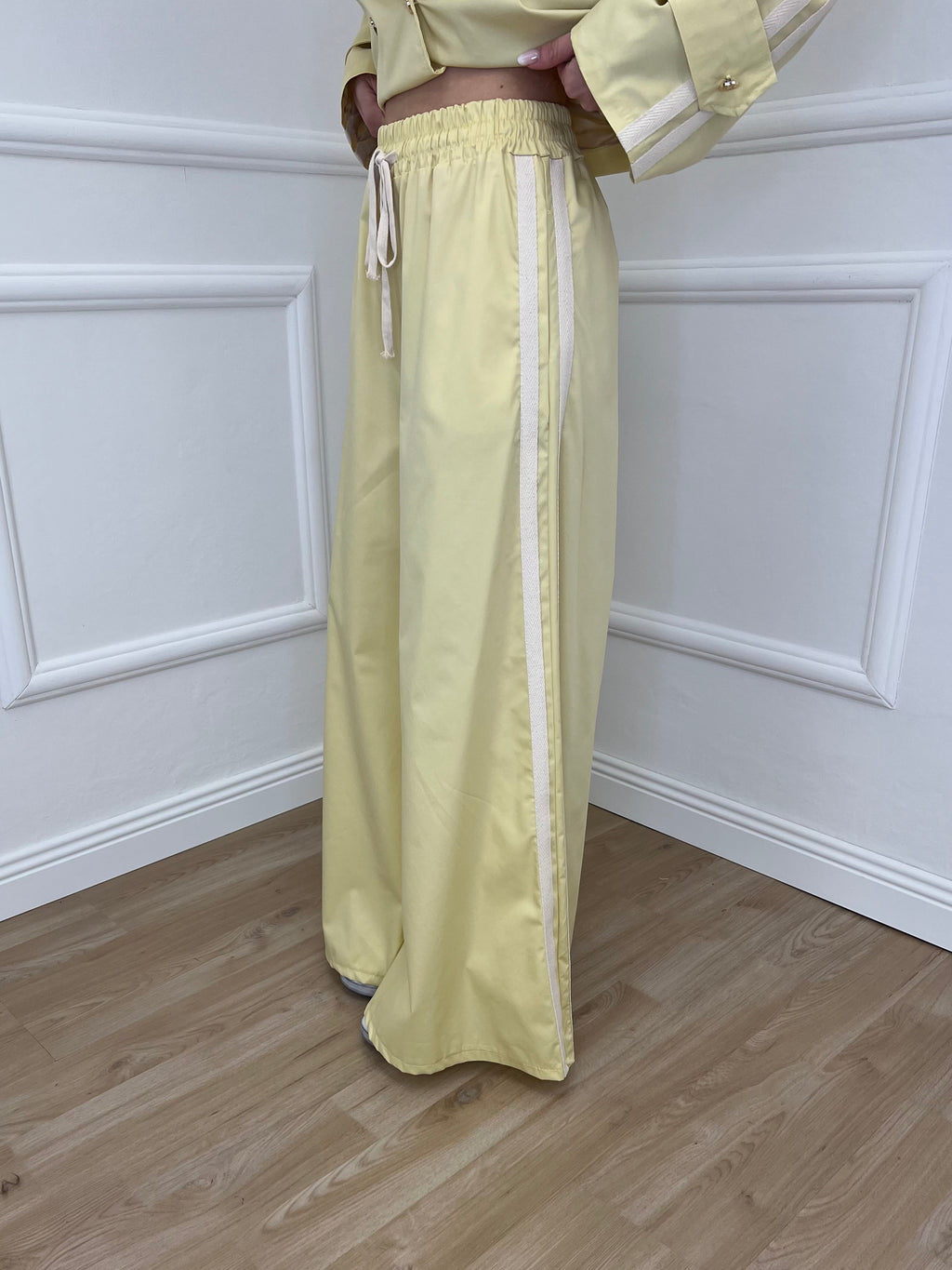 Pantalone Palazzo Bande 7809 Giallo