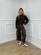 Pantalone Gaucho Baggy Used 4840 Marrone