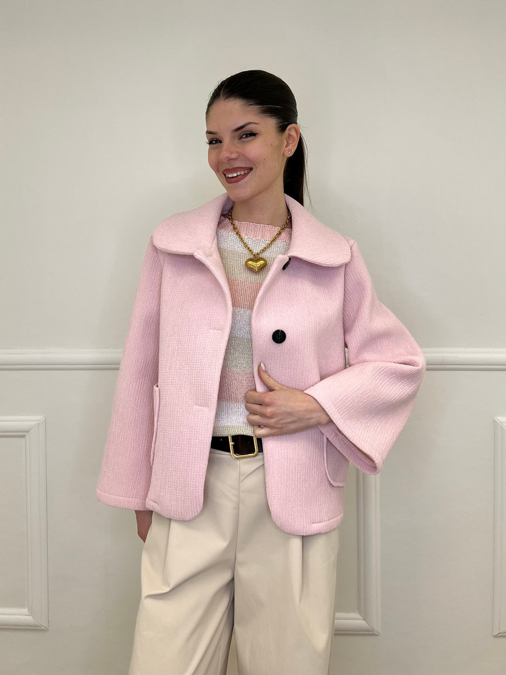 Giacca Neoprene Colletto 26088 Rosa