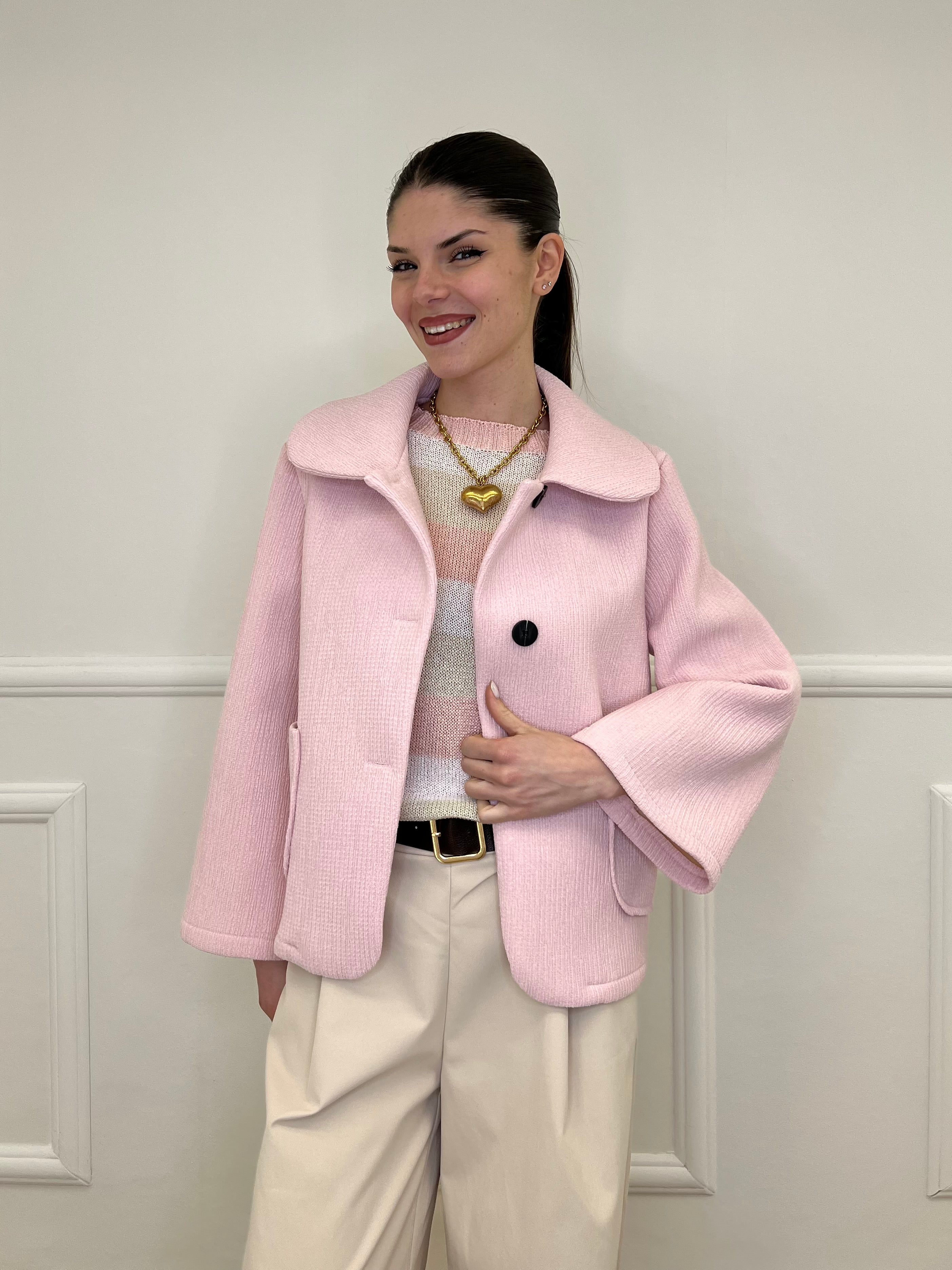 Giacca Neoprene Colletto 26088 Rosa