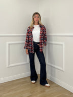 Camicia Madras Paillettes C283 Bordeaux