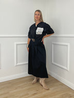 Camicia Tasca Paillettes 672-150 Nero