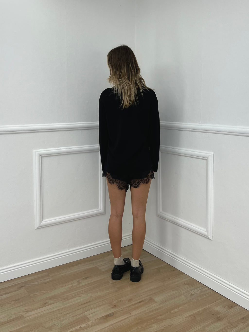 Maglia Misto Lana Merino Cristalli 6314 Nero