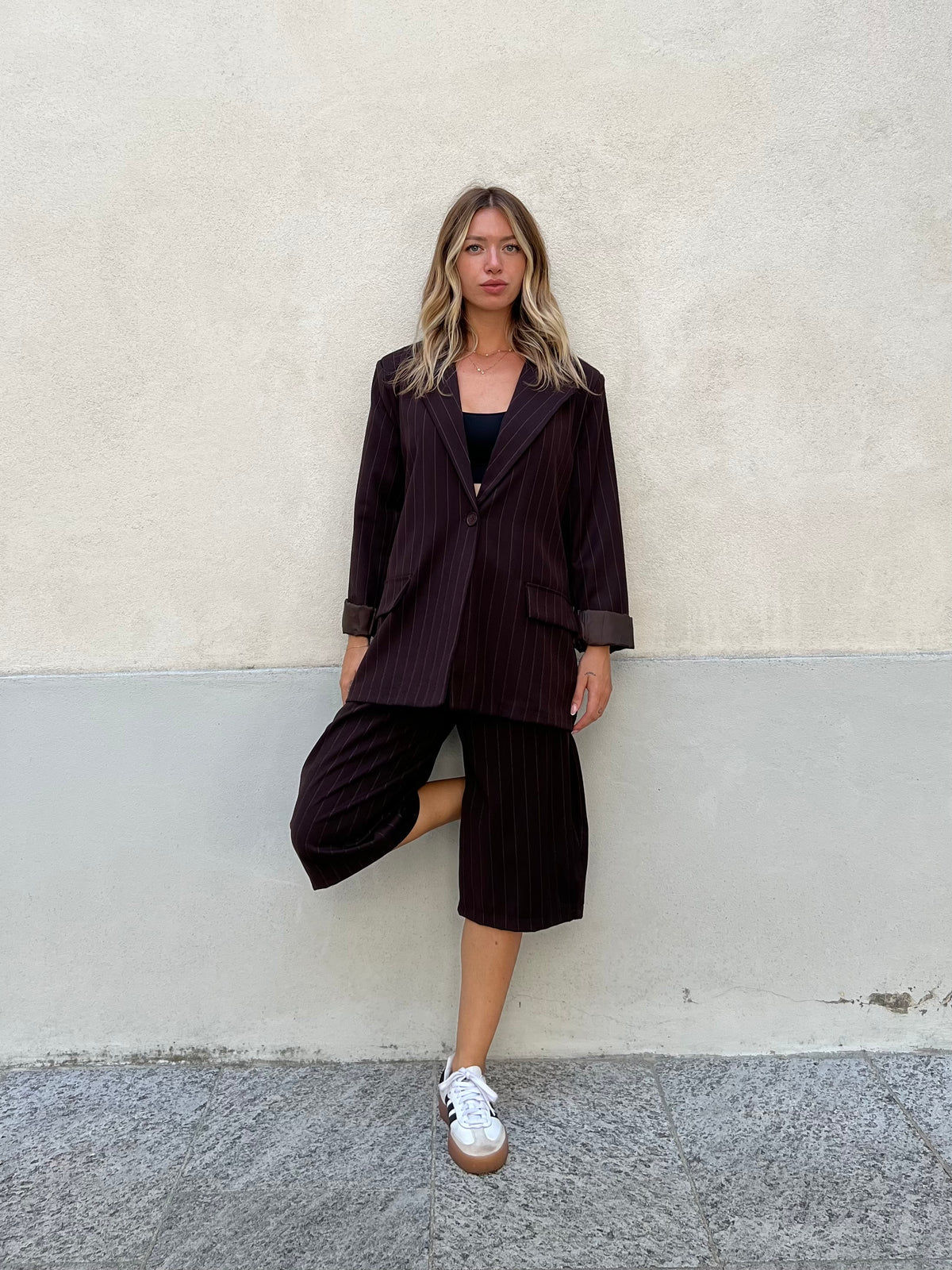 Bermuda Gessato 5891 Marrone