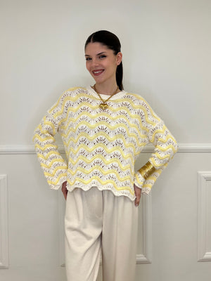 Maglia Traforata Ondine 10514 Giallo