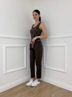 Pantalone Cotone Fusciacca 1508 Marrone