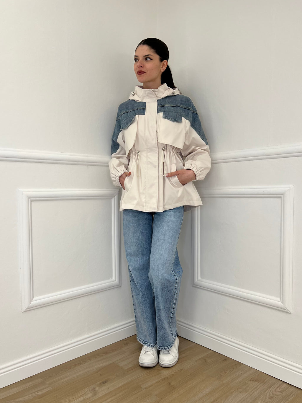 Jeans Straight Borchie 5106 Azzurro