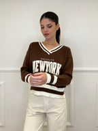 Maglia College 7397 Marrone