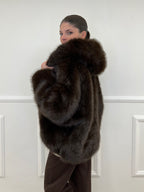 Pelliccia Cappuccio 9422 Moro
